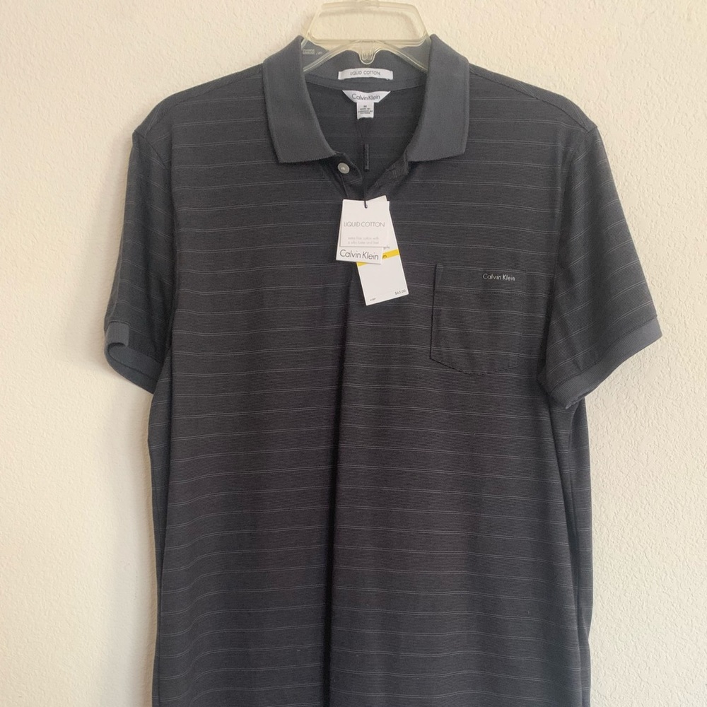 Grey Calvin Klein polo shirt NWT
